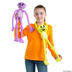 Jumbo 3 Ft Halloween Long-Arm Plush Skeletons-6Pk